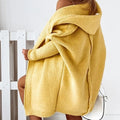 Women's Cardigan - Oversized Fit - Knit with Hood - Open Front - Soft and Warm