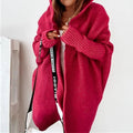 Women's Cardigan - Oversized Fit - Knit with Hood - Open Front - Soft and Warm