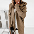 Women's Cardigan - Oversized Fit - Knit with Hood - Open Front - Soft and Warm