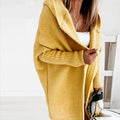 Women's Cardigan - Oversized Fit - Knit with Hood - Open Front - Soft and Warm