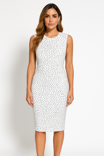 Sequin Details Slim Fit Sleeveless Dress