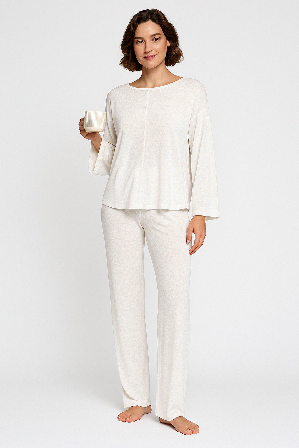 Cotton Blend Relaxed Fit Loungewear Set