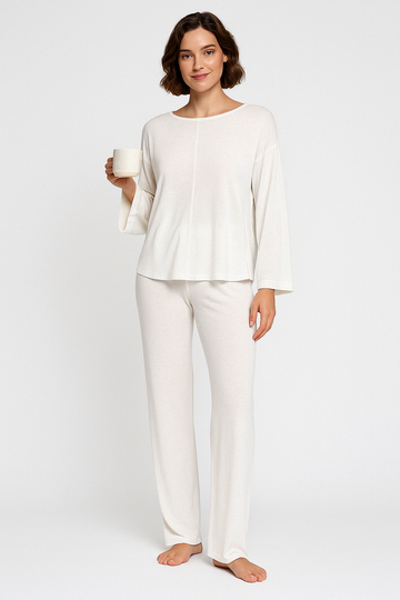Cotton Blend Relaxed Fit Loungewear Set