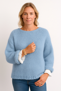 Women's Knit Sweater – Oversized Fit – Chunky Knit – Long Style – Soft Mohair Feel