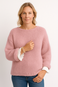 Women's Knit Sweater – Oversized Fit – Chunky Knit – Long Style – Soft Mohair Feel