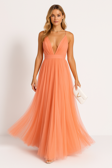 Light Fabric Fitted Sleeveless Maxi Dress
