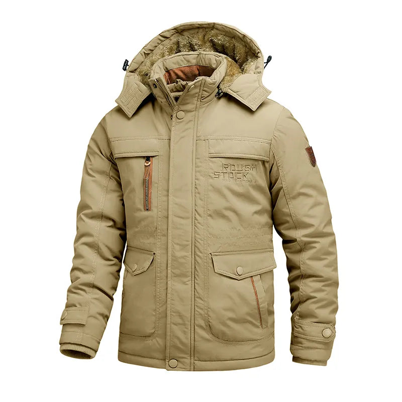 Windproof Insulated Hooded Winter Jacket