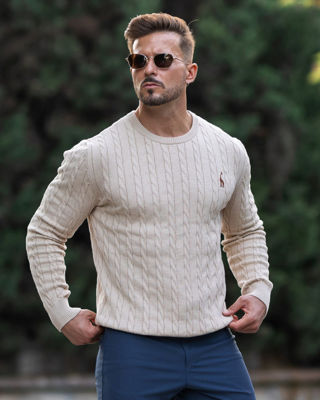 Cotton Cable-Knit Regular Fit Sweater