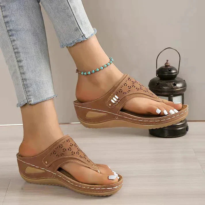 Comfortable Supportive Cutout Design Sandals
