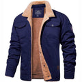 Men's Trucker Jacket - Sherpa Lined - Button Closure - Durable Material - Casual Outdoor