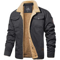 Men's Trucker Jacket - Sherpa Lined - Button Closure - Durable Material - Casual Outdoor