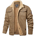 Men's Trucker Jacket - Sherpa Lined - Button Closure - Durable Material - Casual Outdoor