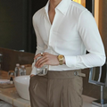 Men's Shirt – Slim Fit – 100% Cotton – Long-Sleeved Formal Design
