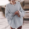 Women's Knit Sweater – Oversized Fit – Soft and Warm Knit – Round Neck – Long Sleeves