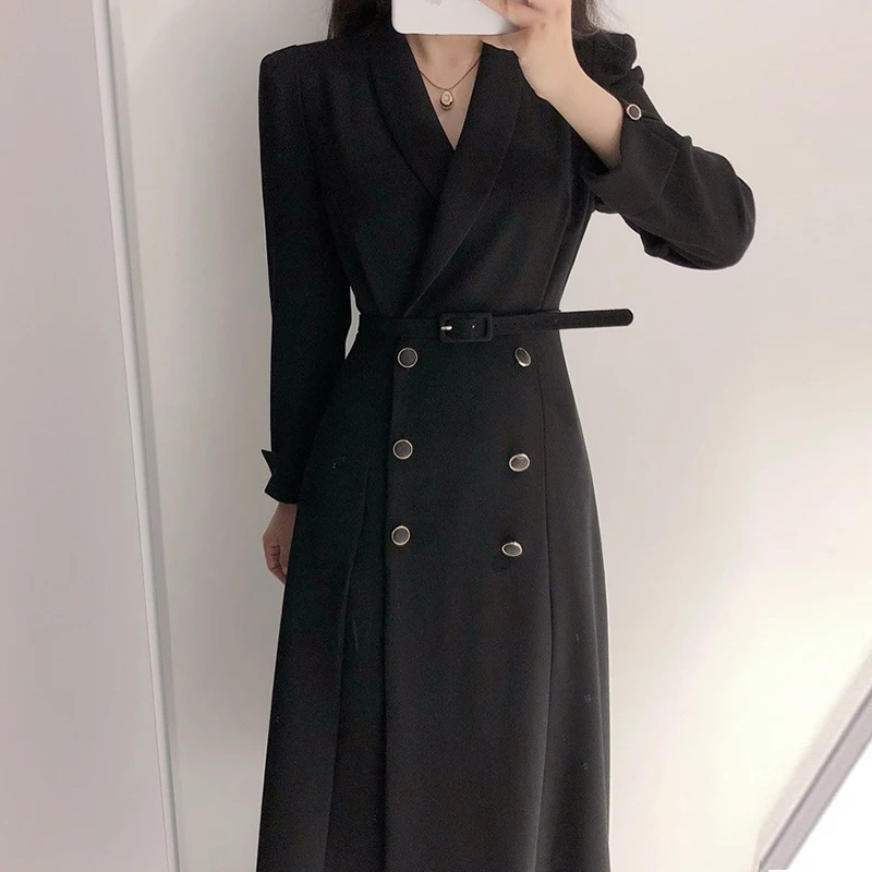 Double Breasted Belted Tailored Trench Coat