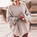 Women's Knit Sweater – Oversized Fit – Soft and Warm Knit – Round Neck – Long Sleeves