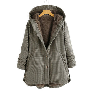 Oversized Fleece Lined Hooded Jacket