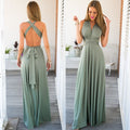 Women's Maxi Dress - Halterneck - Open Back - Waistband - Elegant Party Dress