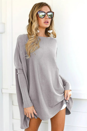 Oversized Soft Knit Tunic Pullover Sweater