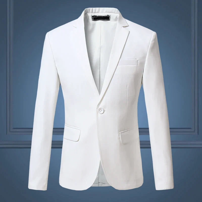 Men's Blazer – Tailored Fit – Single Button – Classic Design – Notch Lapel