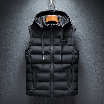 Detachable Hood Quilted Puffer Vest