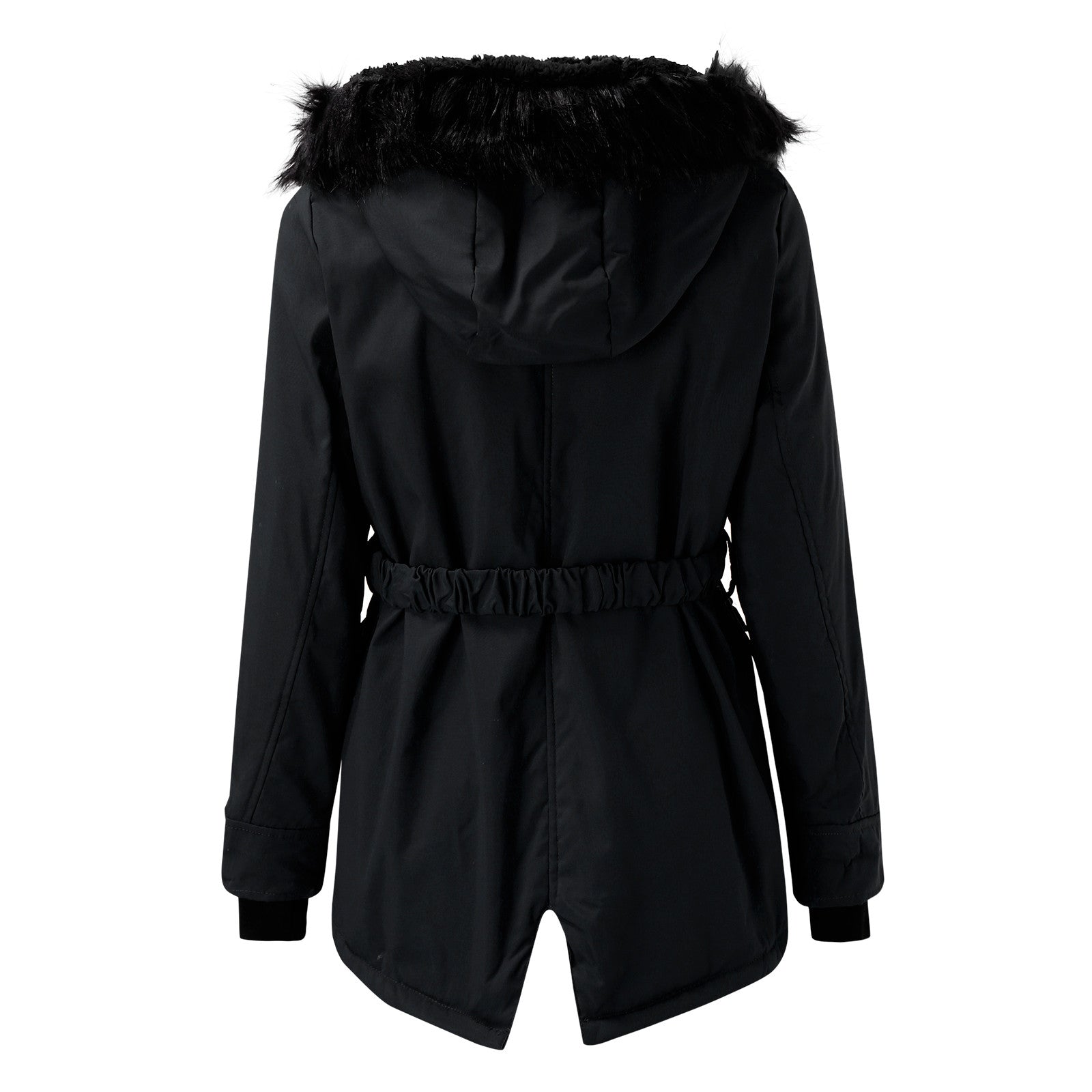 Women's Parka Jacket - Tailored Fit - Fur-Lined Hood - Windproof & Warm