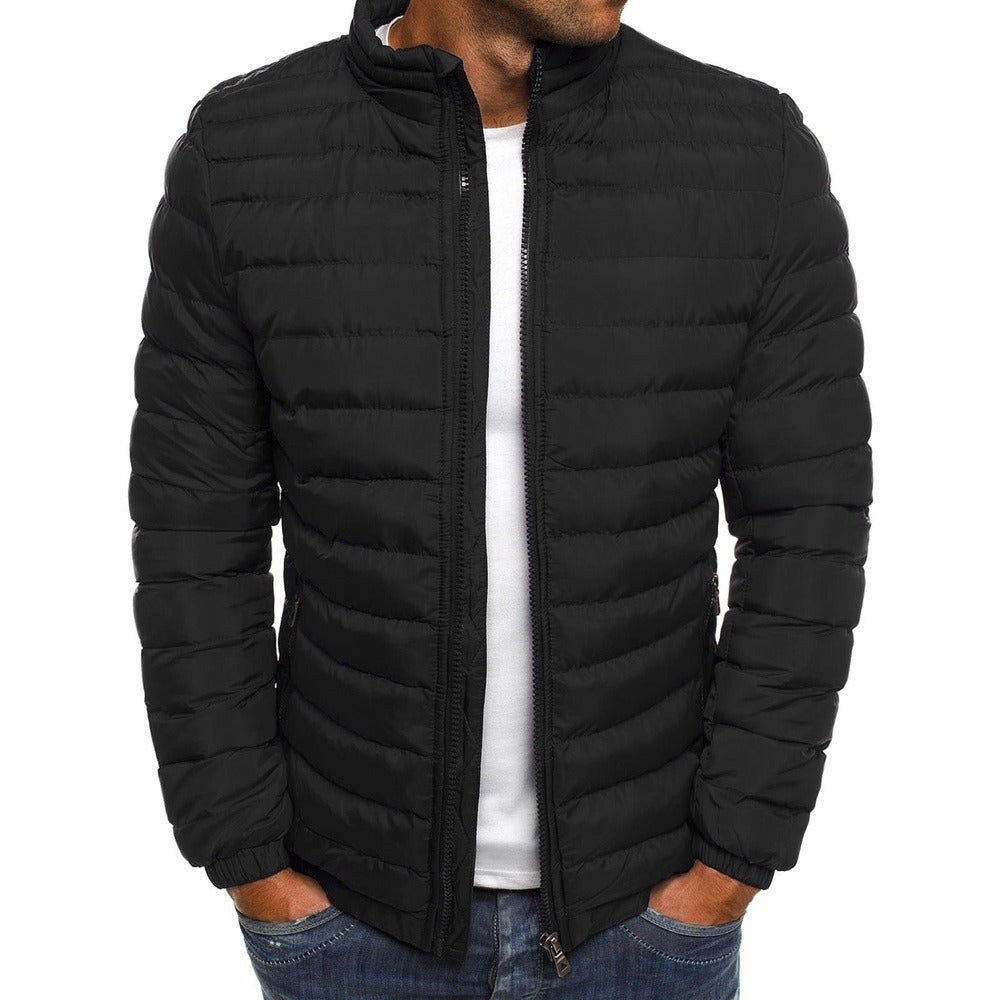 Lightweight Windproof High Collar Puffer Jacket