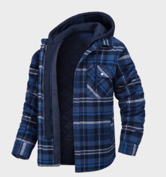Warm Lumberjack Hooded Shirt Jacket