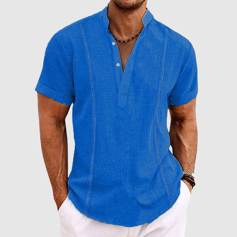 Breathable Relaxed Fit Short Sleeve Blouse