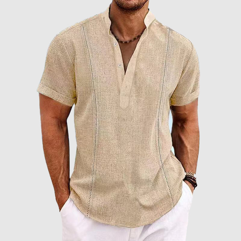 Breathable Relaxed Fit Short Sleeve Blouse