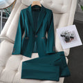 Women's Jumpsuit - Tailored Fit - Single-Breasted Blazer & Straight Pants