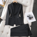 Women's Jumpsuit - Tailored Fit - Single-Breasted Blazer & Straight Pants