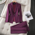 Women's Jumpsuit - Tailored Fit - Single-Breasted Blazer & Straight Pants