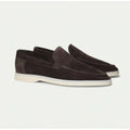 Men's loafers – Suede – Slip-on – Moc toe – Streamlined fit – Rubber sole