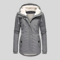 Women's Parka Jacket - Lined & Windproof - Adjustable Fit with Hood & Fur Trim