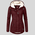 Women's Parka Jacket - Lined & Windproof - Adjustable Fit with Hood & Fur Trim