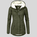 Women's Parka Jacket - Lined & Windproof - Adjustable Fit with Hood & Fur Trim