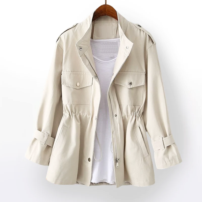 Tailored Adjustable Drawstring Utility Jacket