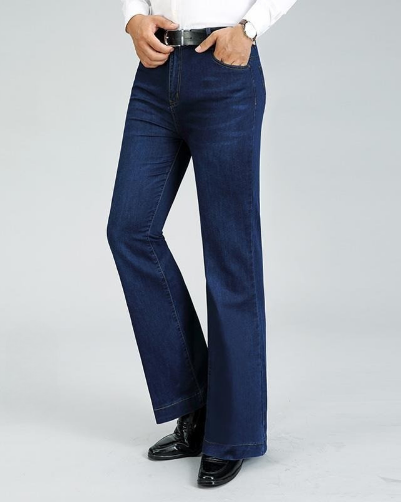 Stretch Denim Micro-Flared Jeans