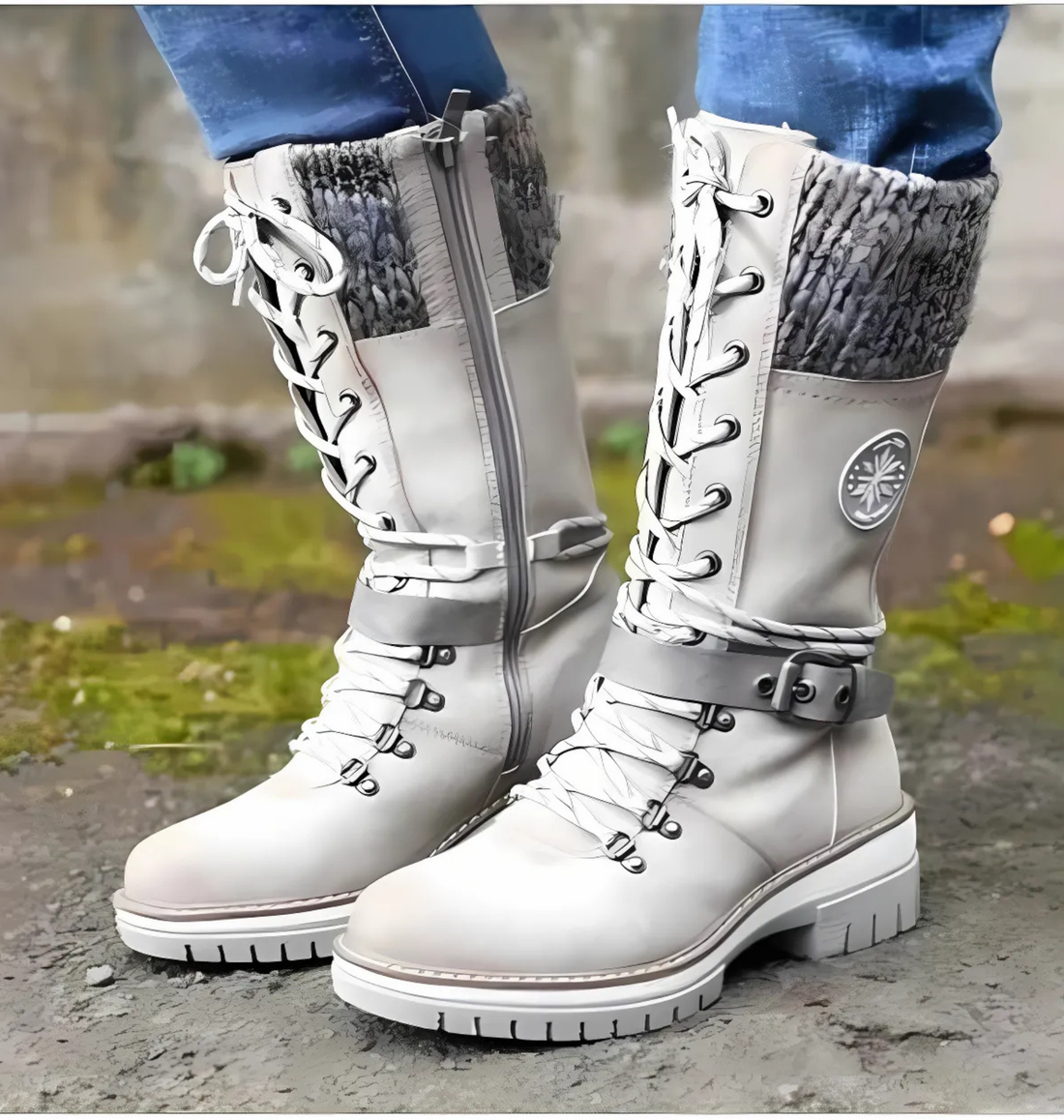 Mid-Calf Chunky Lug Sole Boots