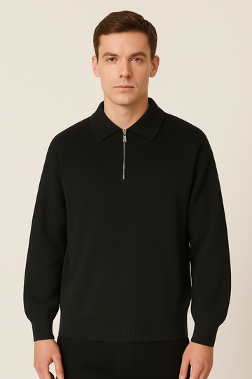 Soft Knit Relaxed Fit Quarter-Zip Sweatshirt