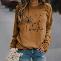 Women's Sweatshirt – Relaxed Fit – Round Neck – Soft Cotton Blend – Graphic Print