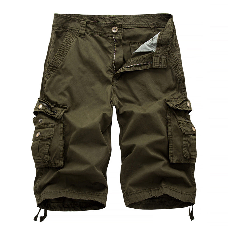 Multi Pocket Relaxed Fit Cargo Shorts