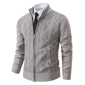 Wool Knit Slim Tailored Cardigan Jacket