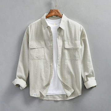 Light Cotton Relaxed Fit Striped Shirt