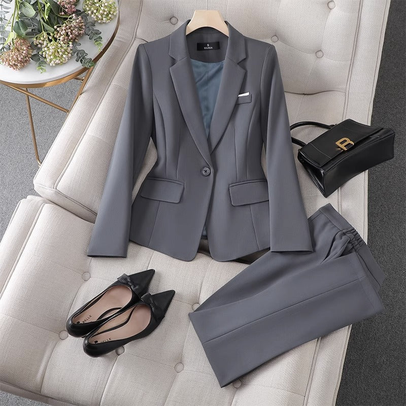 Tailored Fit Single Button Blazer Set