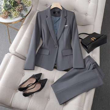 Tailored Fit Single Button Blazer Set