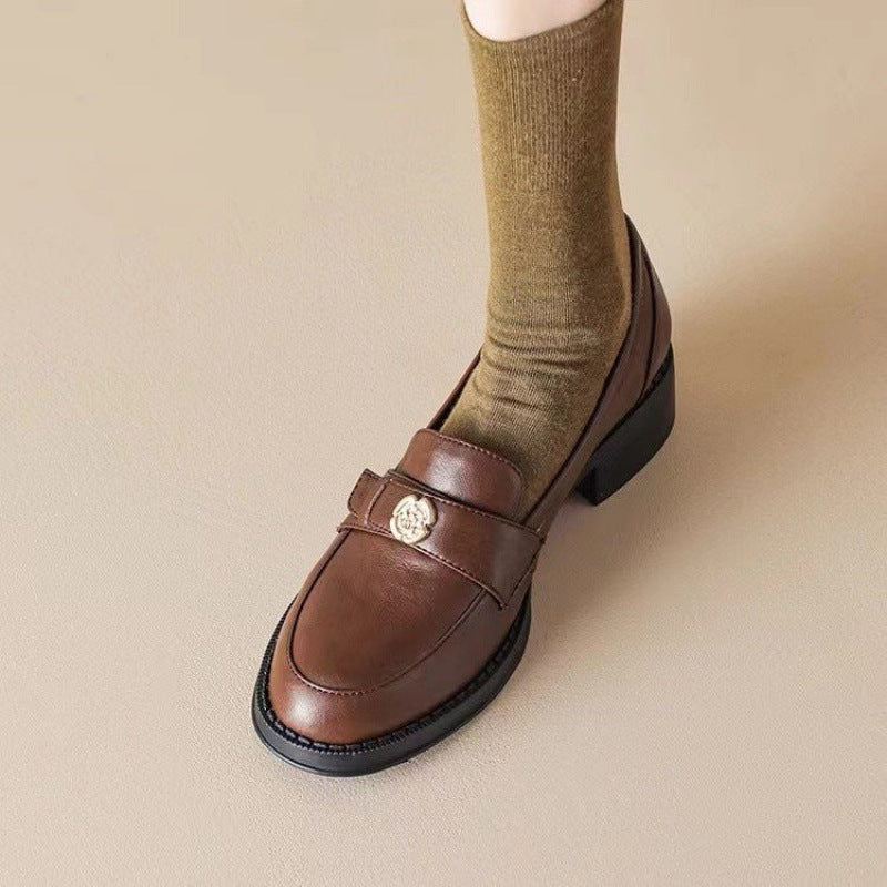 Genuine Leather Soft Sole Slip-on Loafers