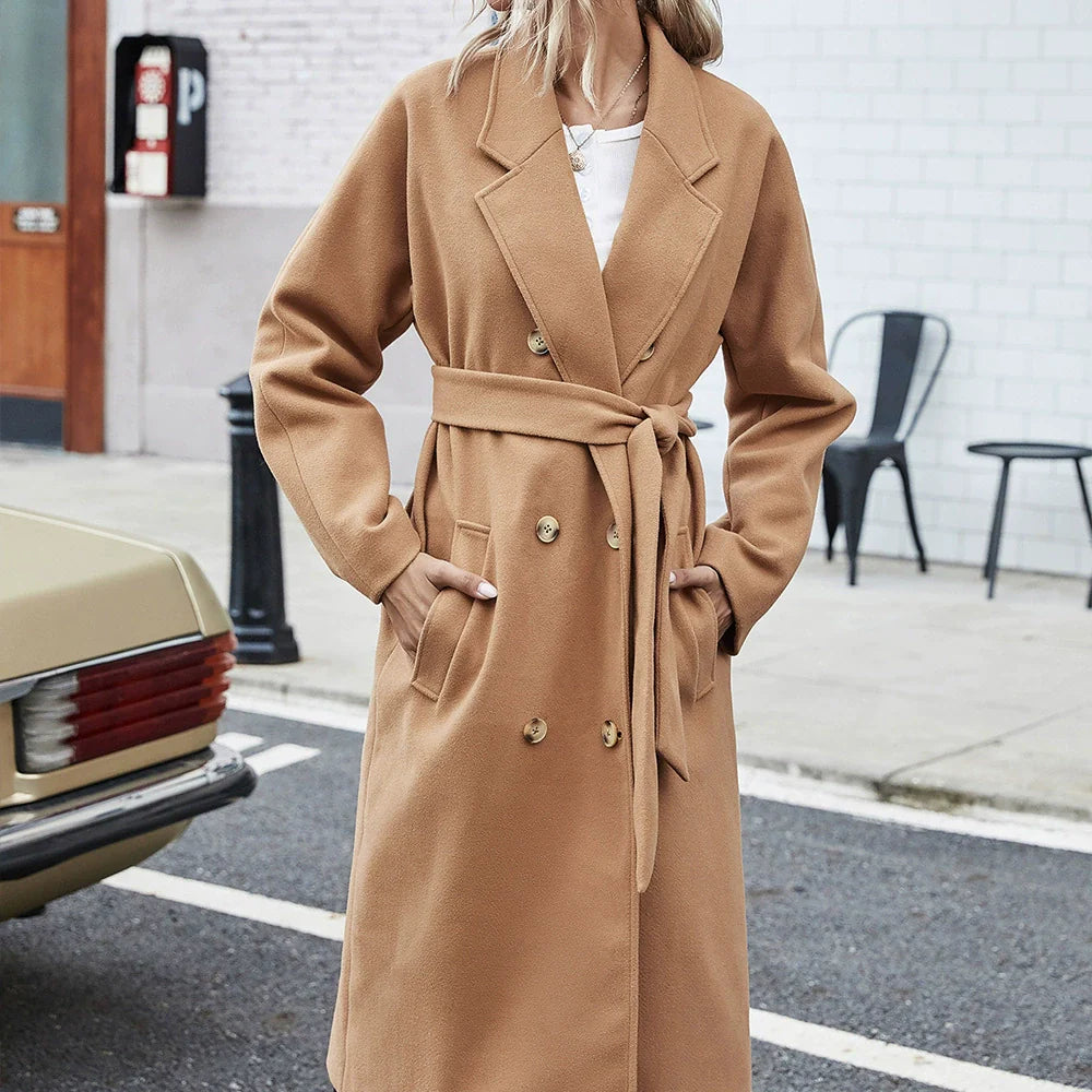 Double-Breasted Relaxed Fit Wool Coat