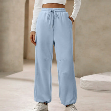 High Waist Relaxed Fit Drawstring Pants
